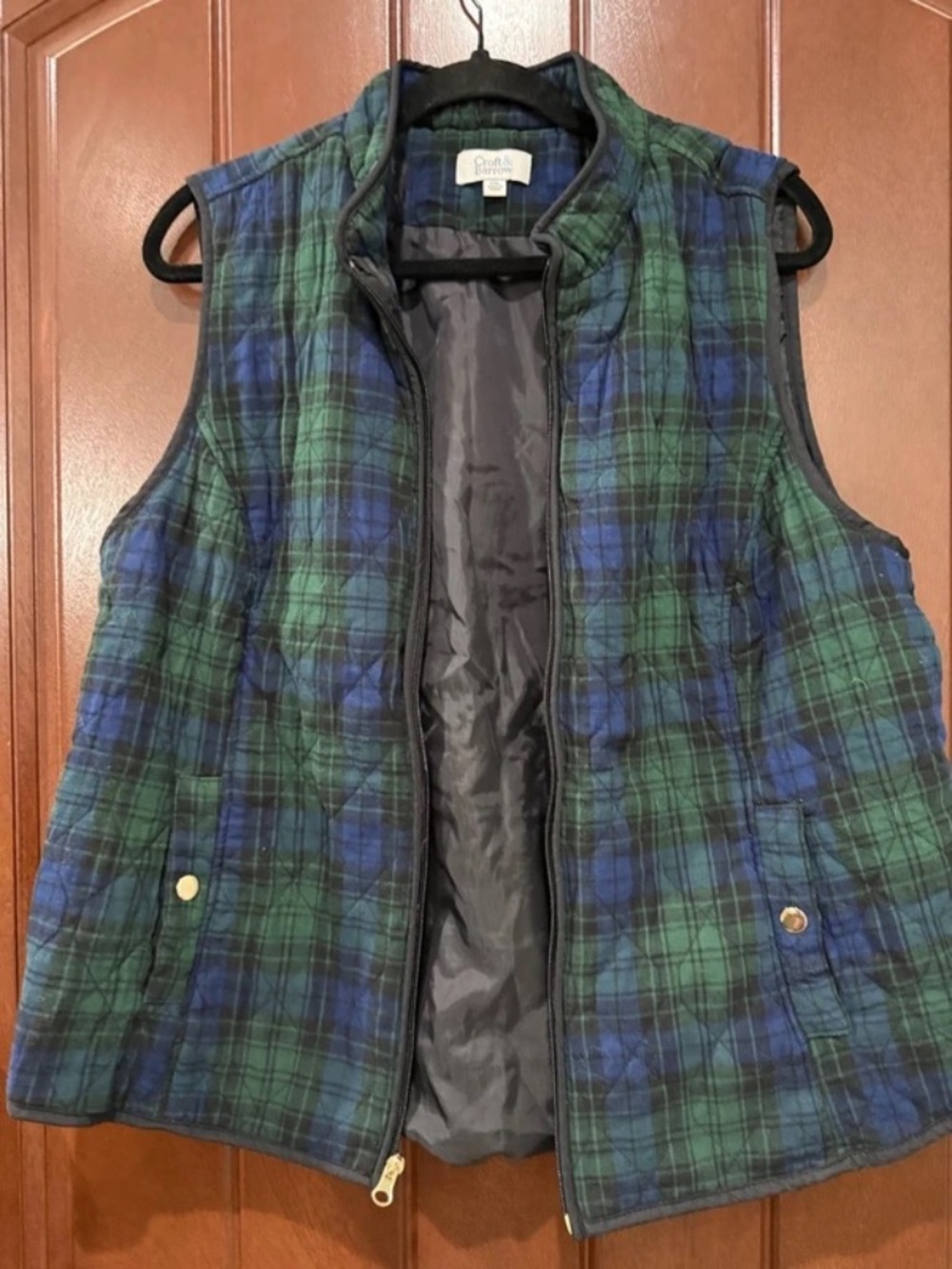 Croft & Barrow Plaid Vest – XXL